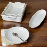 Cozina White Coupe Tray