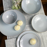 Rhapsody Fog Round Serving Platter