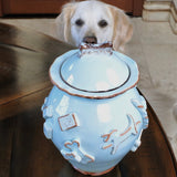 Dog Treat Jar - French White