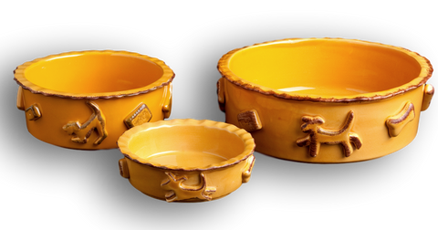 Dog Food/Water bowl - Caramel